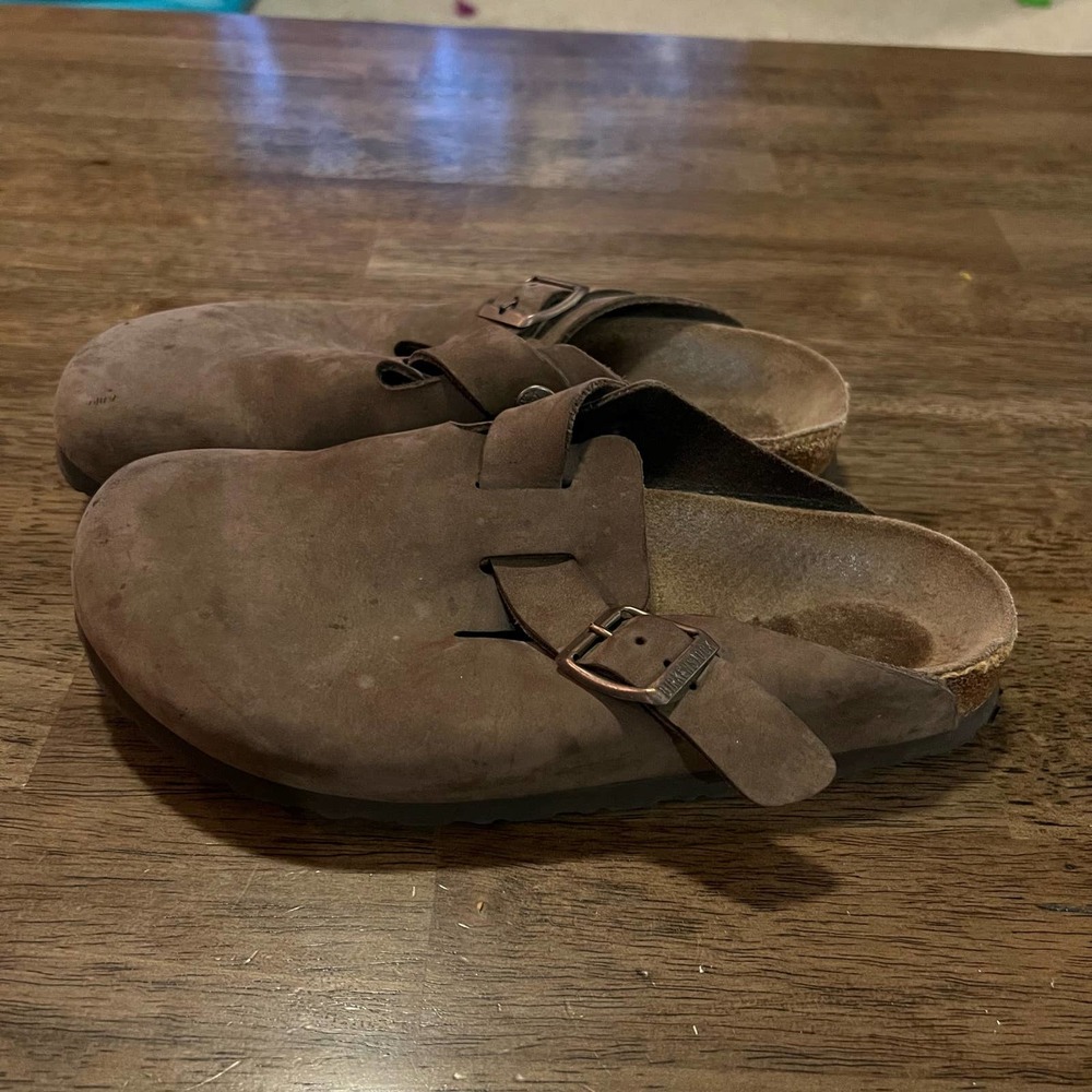 Birkenstock Brown Suede Mules